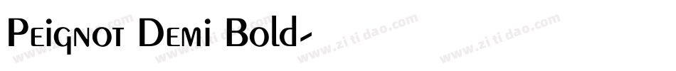 Peignot Demi Bold字体转换